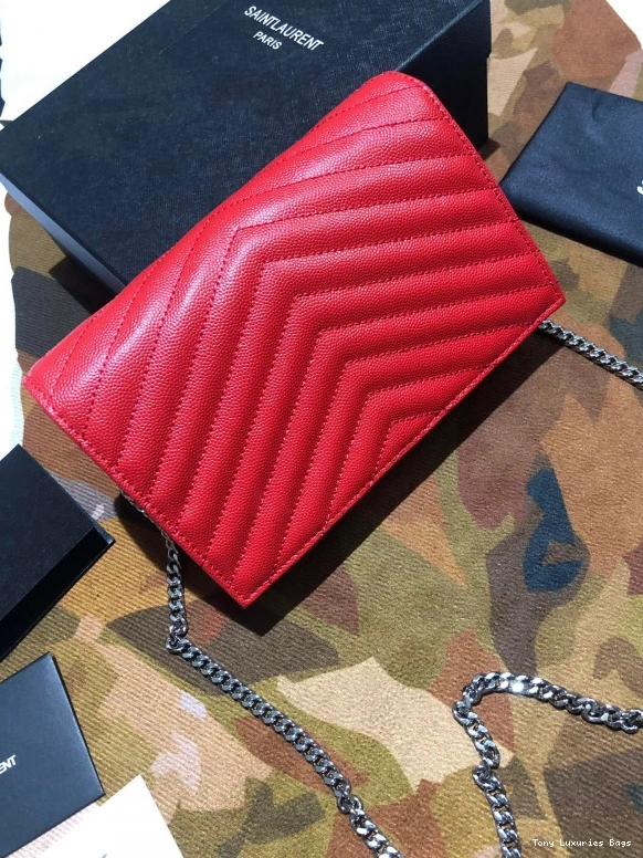 Tony Luxuries YSL CHAIN CASSANDRE MATELASSÉ WALLET 0802